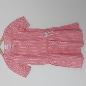 NWT Hanna Andersson 100% Cotton Pink Floral Dress with Elastic Waist/Cuff